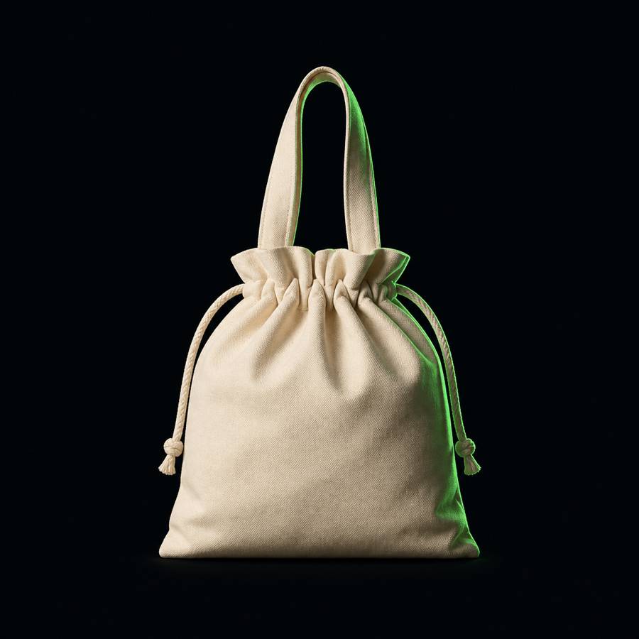 Borsa in cotone con coulisse personalizzabile
