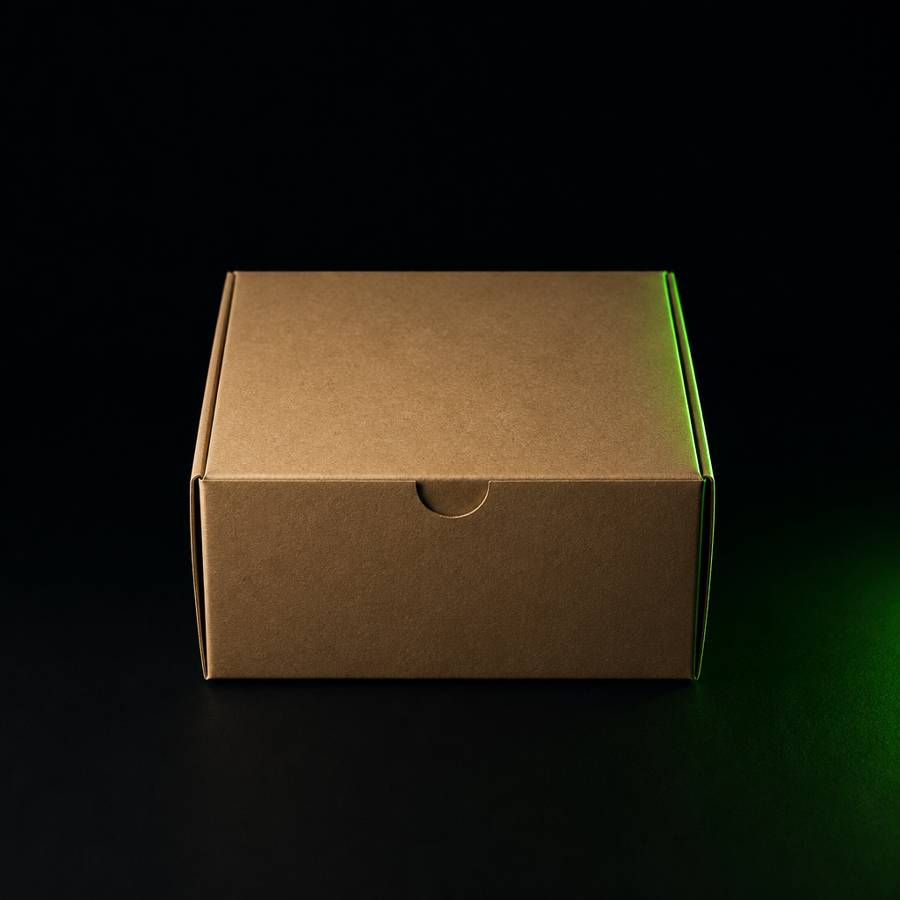 Scatola in kraft con illuminazione scura